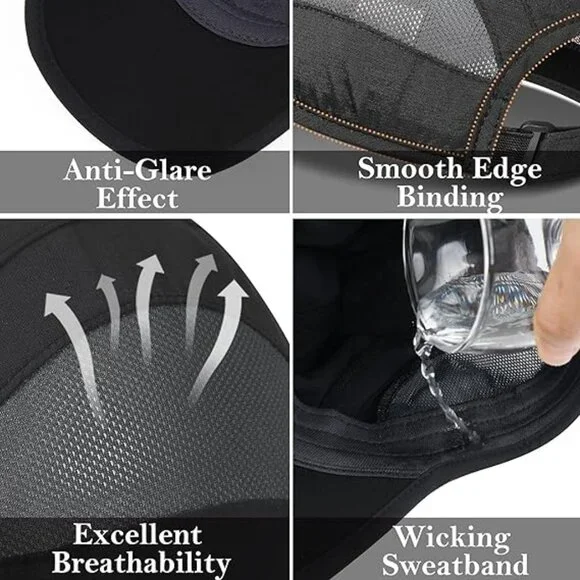 Quick Dry Run Hat Cooling Breathable Mesh - Picture 4 of 5